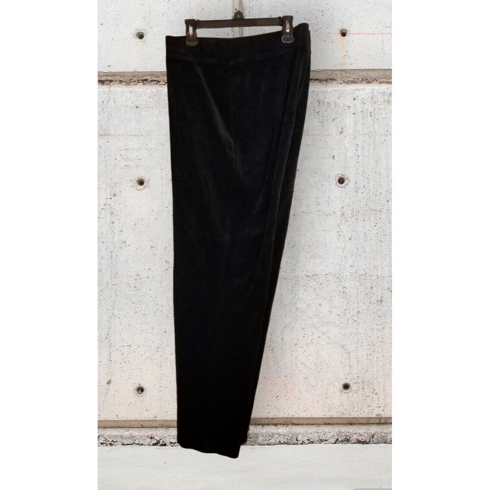 Chico's Zenergy Women's Pants Velour Black Pull-On Chico's 3 or Size XL